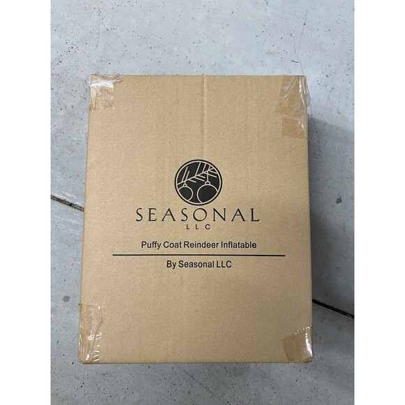 Christmas Puffy Coat Reindeer Airblown Inflatable Decor Blow Up LED Light New - Picture 4 of 4